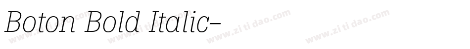 Boton Bold Italic字体转换